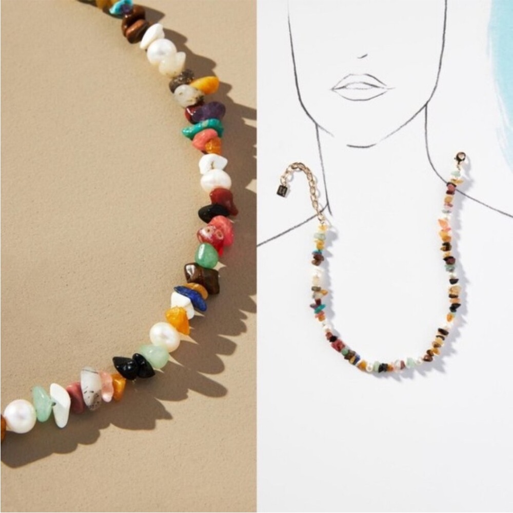 Anthropologie Dannijo Multicolor Stone Necklace